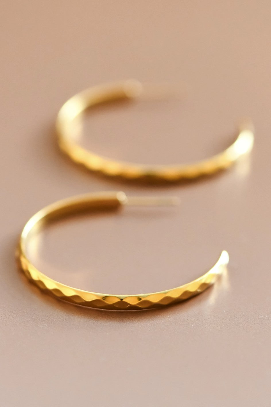 18k Gold Plated Waterproof Stainless Steel Hoop Earrings