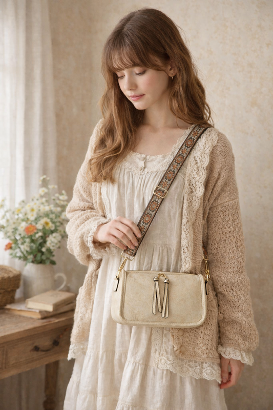 Bohemian Wide Shoulder Strap Crossbody Bag