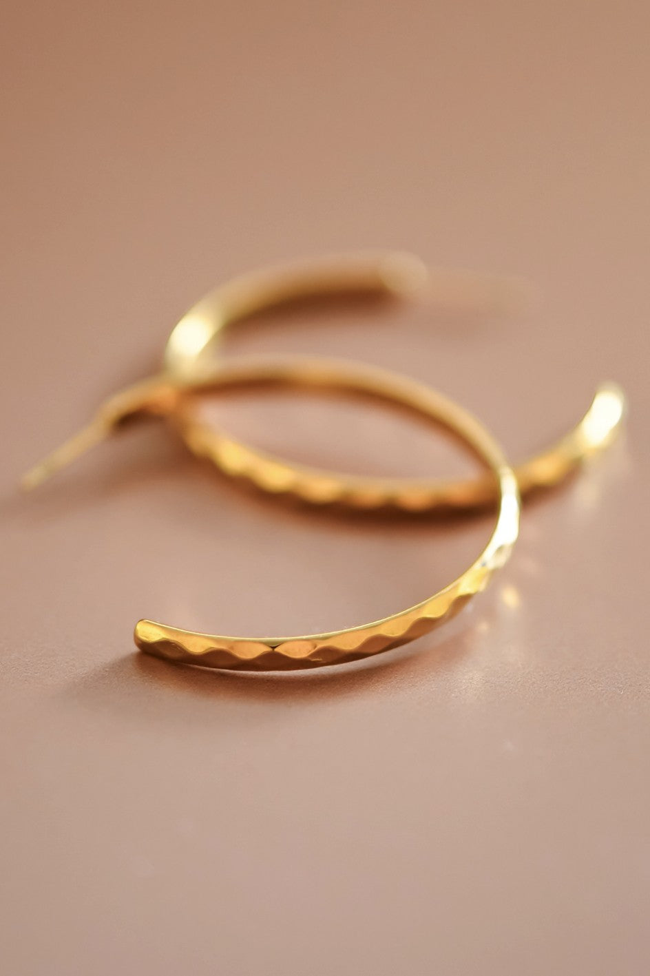 18k Gold Plated Waterproof Stainless Steel Hoop Earrings
