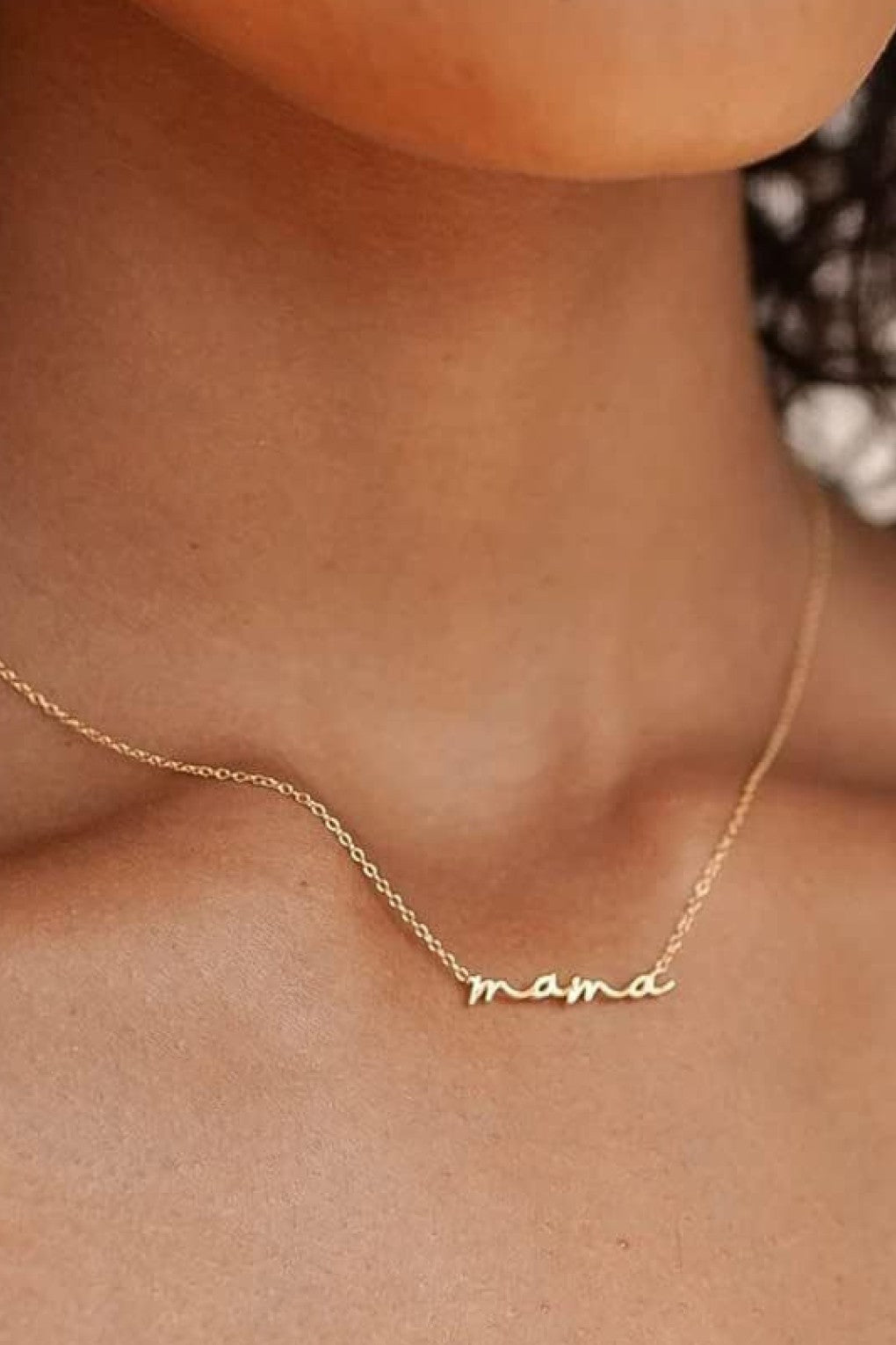 18k Gold Pvd Plated Waterproof Stainless Steel Mama Necklace