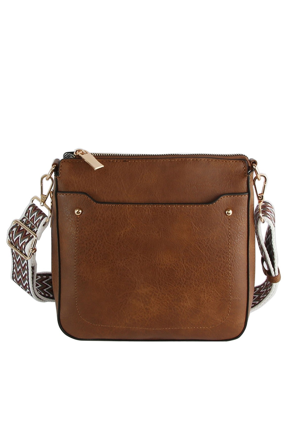 Boho Strap Faux Leather Crossbody Messenger Bag