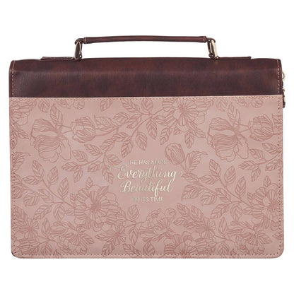 Bible Cover Pink/Brown Ecc 3:11