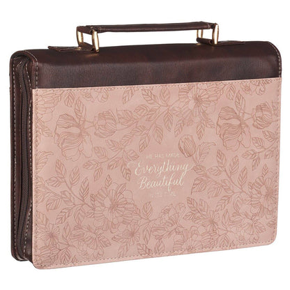 Bible Cover Pink/Brown Ecc 3:11