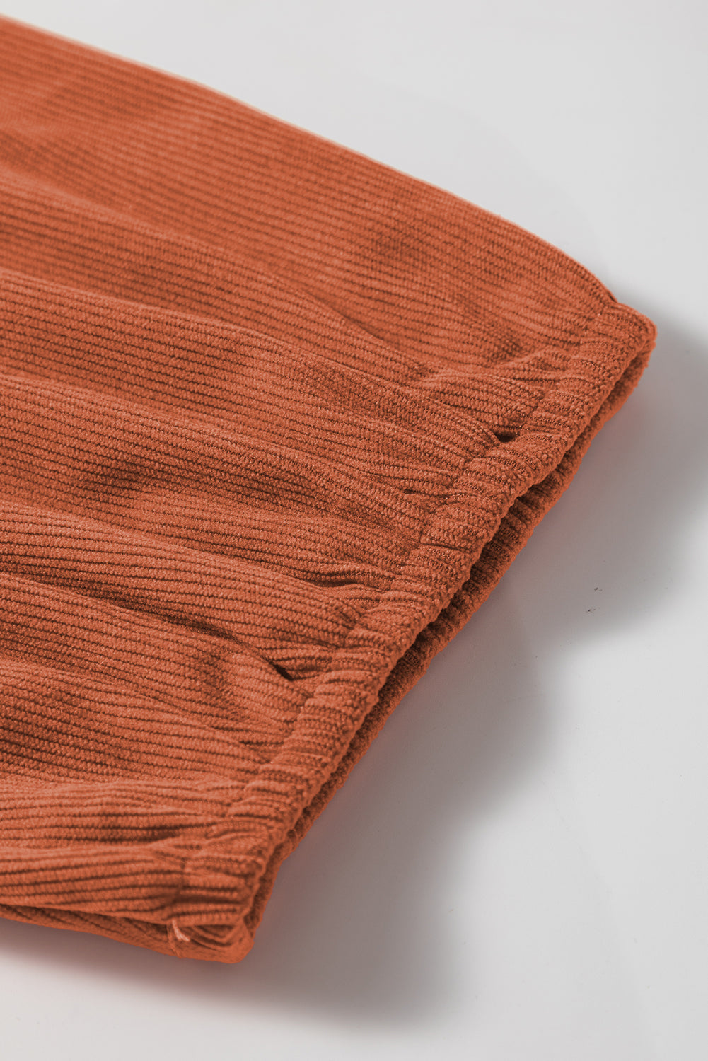 Scallop-Trim Pleated Corduroy Mini Dress